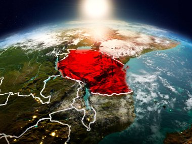 Sunrise yörüngeden Tanzanya