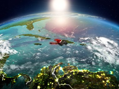 Sunrise yörüngeden Haiti