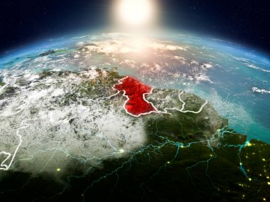 Sunrise yörüngeden Guyana