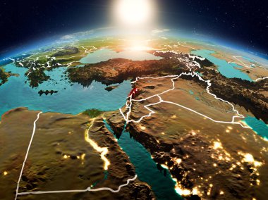 Lübnan'da yörüngeden gündoğumu