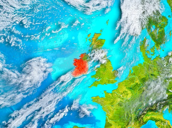 Irsko v červené barvě na zemi — Stock fotografie