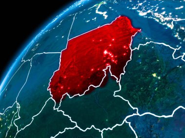 Sudan Haritası geceleri