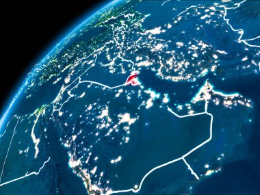 Kuveyt Haritası geceleri