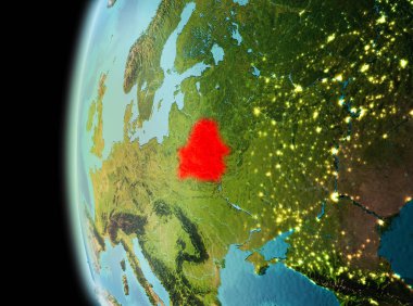 Beyaz Rusya dünya üzerindeki görünümünü akşam