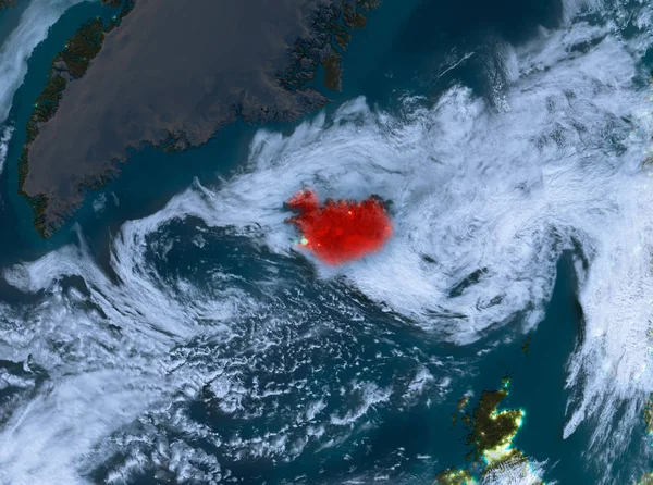 Wgląd nocy Islandii — Zdjęcie stockowe