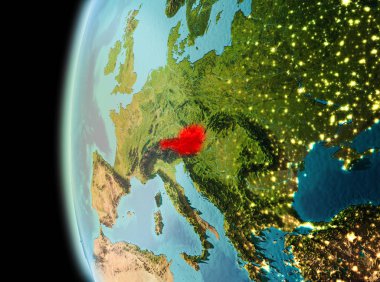 Akşam görünümü (Avusturya) yeryüzünde