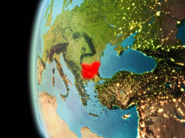 Bulgaristan dünya üzerindeki görünümünü akşam