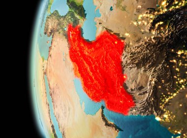 Iran dünya üzerindeki görünümünü akşam