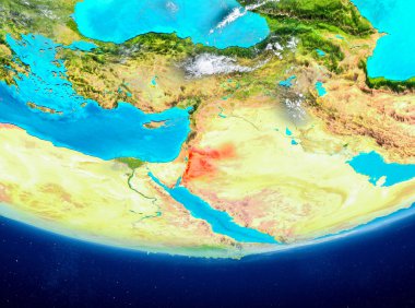 Jordan uzaydan Dünya üzerinde