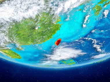 Tayvan uzaydan Dünya üzerinde