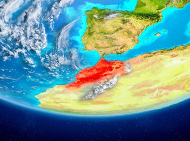 Fas uzaydan Dünya üzerinde