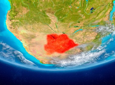 Botsvana uzaydan Dünya üzerinde