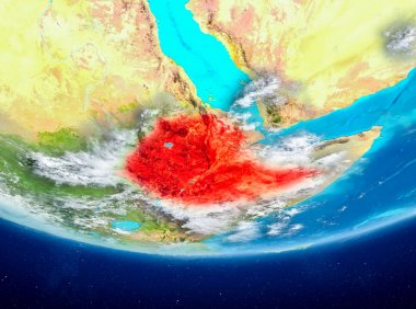 Etiyopya uzaydan Dünya üzerinde