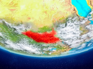 Uzaydan Dünya üzerinde Güney Sudan