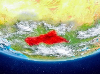 Orta Afrika uzaydan Dünya üzerinde