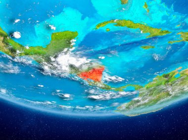 Nikaragua uzaydan Dünya üzerinde