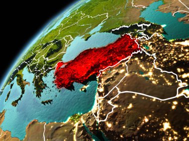 Türkiye'nin dünya üzerindeki görünümünü akşam