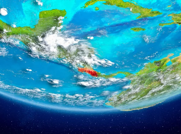 Costa Rica sul globo dallo spazio — Foto Stock