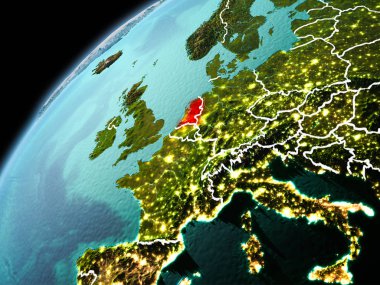 Hollanda Dünya üzerindeki görünümünü akşam