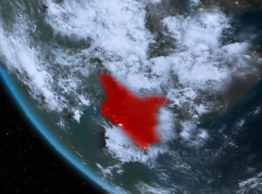 Kenya yeryüzünde gece görünümü