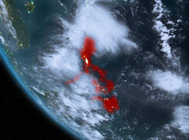 Türkiye Dünya üzerindeki gece görünümü