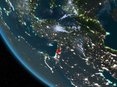 Lübnan yeryüzünde gece görünümü