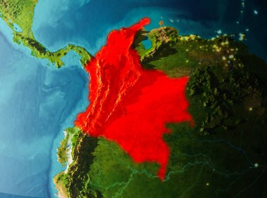 Yörünge görünümü Kolombiya