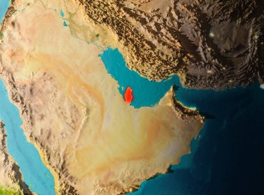 Yörünge görünümü Katar