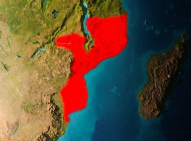Mozambik yörünge görünümü
