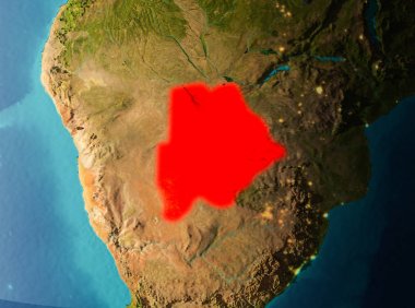 Yörünge görünümü Botsvana