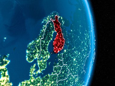 Kırmızı gece Finlandiya'da