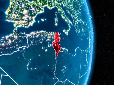 Tunus gece kırmızı