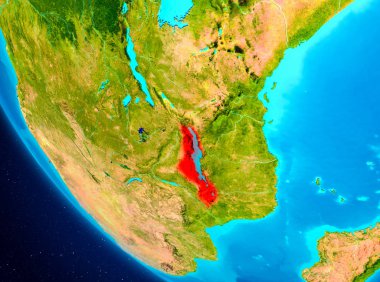 Malavi uzaydan Dünya üzerinde