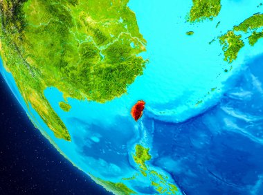 Tayvan uzaydan Dünya üzerinde