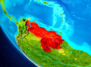 Venezuela uzaydan gelen dünya üzerine