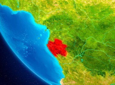 Gabon uzaydan Dünya üzerinde