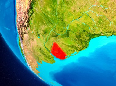 Uzaydan Dünya üzerinde Uruguay