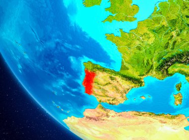 Portekiz Dünya uzaydan üzerinde