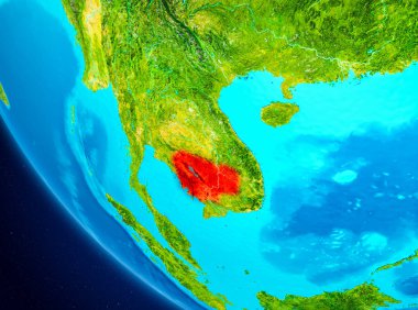 Uzaydan Dünya üzerinde Kamboçya