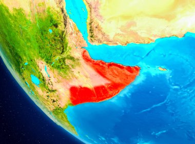 Somali uzaydan Dünya üzerinde