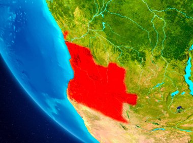Angola uzaydan Dünya üzerinde