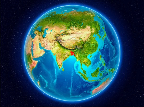 Bangladesh op aarde — Stockfoto