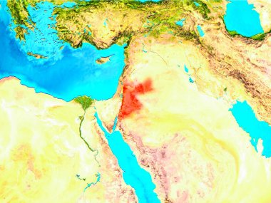 Jordan dünya üzerindeki kırmızı