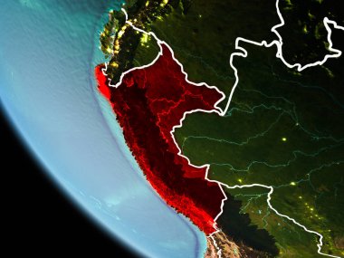 Dünya üzerinde gece Peru