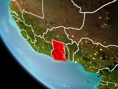 Dünya üzerinde gece Gana