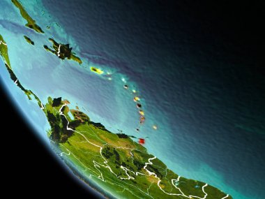 Gecelik Karayipler'de dünya üzerindeki