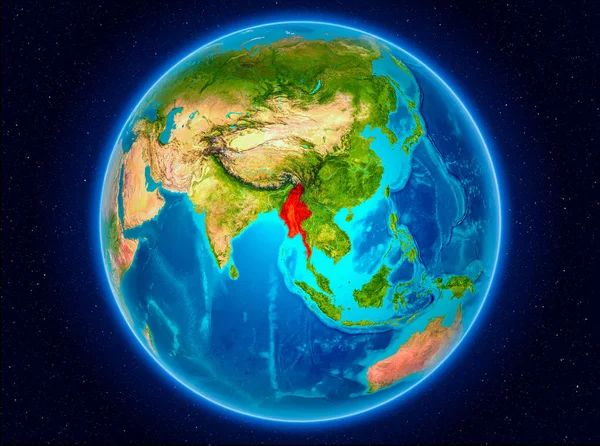 Myanmar på jorden — Stockfoto