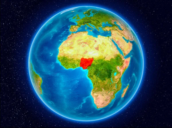 Nigeria auf der Erde — Stockfoto