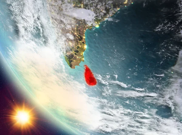 地球上のスリランカの上夕日 — ストック写真