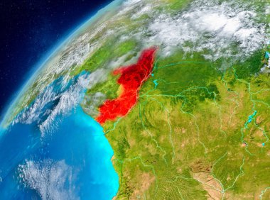 Alan görünümünü Kongo kırmızı